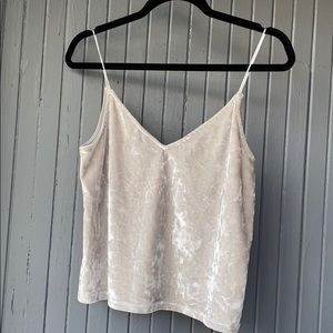 silver velvet cami